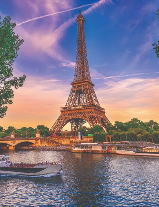 A painting of the eiffel tower in paris