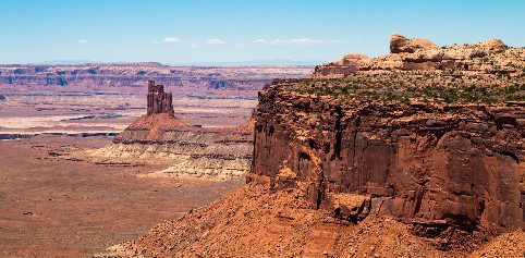 A view of the desert from above.