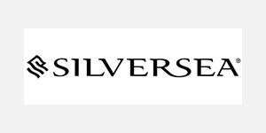 A black and white image of the silversea logo.