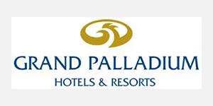 A logo of grand palladio hotels and resorts