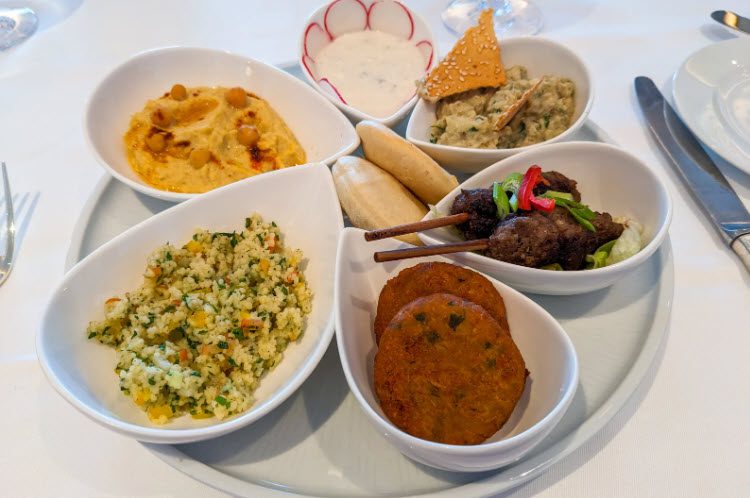 A plate of food on top of a table.