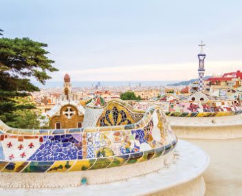 A view of Barcelona from Park Gell.