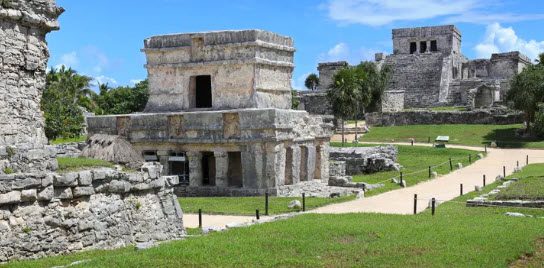 Ancient Mayan ruins in Mexico.